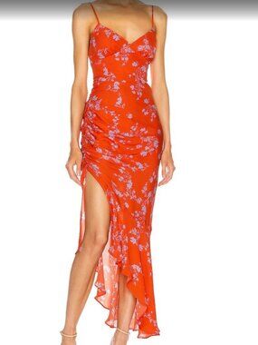NICHOLAS Triangle Top Slip Dress Poppy Multi Size 4
